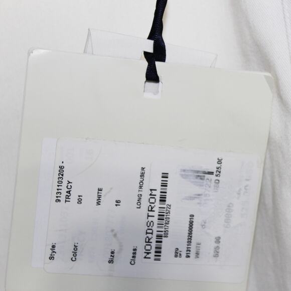 'S MaxMara White Jeans Tracy high-rise Straight Pants Size 16 NWT - Picture 11 of 12